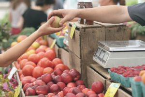 apples, farmers market, business